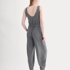 Cashmere-Jumpsuit mit Tunnelzug und leicht ballonierten Beinabschlüssen