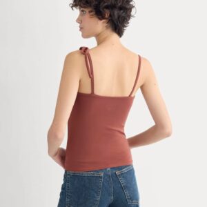 Tanktop mit verstellbaren Schulterbändern und drapiertem Ausschnitt