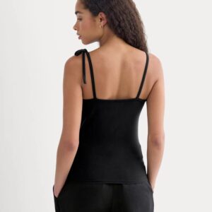 Tanktop mit verstellbaren Trägern und drapiertem Ausschnitt