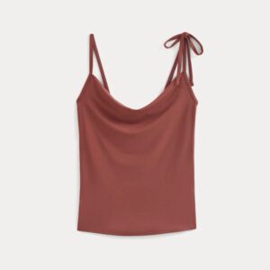 Tanktop mit verstellbaren Schulterbändern und drapiertem Ausschnitt