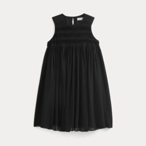 Mini-Kleid aus Seiden-Georgette mit gedrehten Falten und schwingender Silhouette